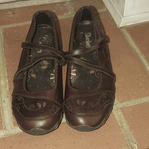 Skechers Mary Jane Brown Leather shoes